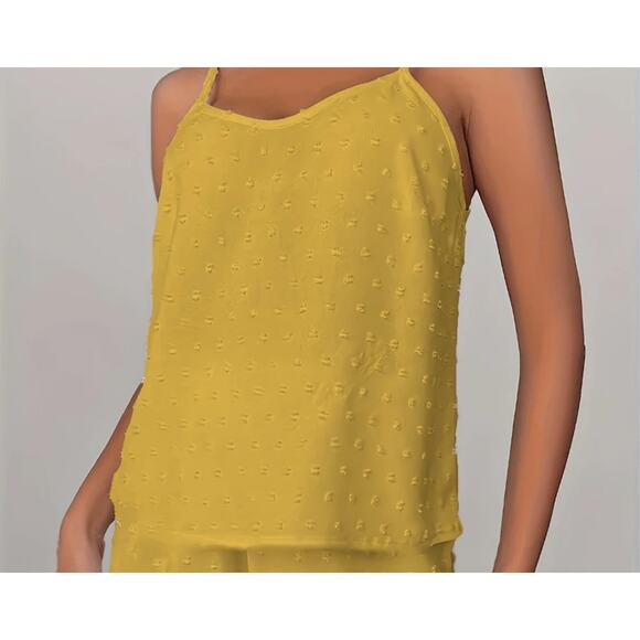 Shein  Swiss Dot Cami Top - Mustard Yellow - EUC 3XL - Picture 1 of 7